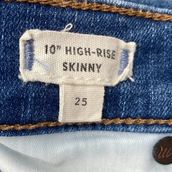 Madewell Women's 10" High-Rise Drop Step Hem Edition Distressed Skinny Jeans-25 - Picture 14 of 15